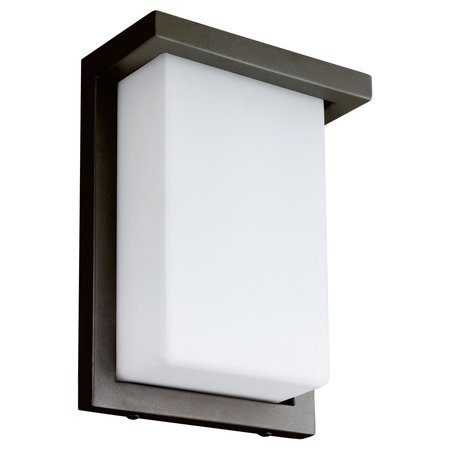 SUNLITE 8” Modern LED Wall Sconce Light Fixture Adjustable 3 CCT 3000K-5000K Opal Shade, Bronze 88673-SU